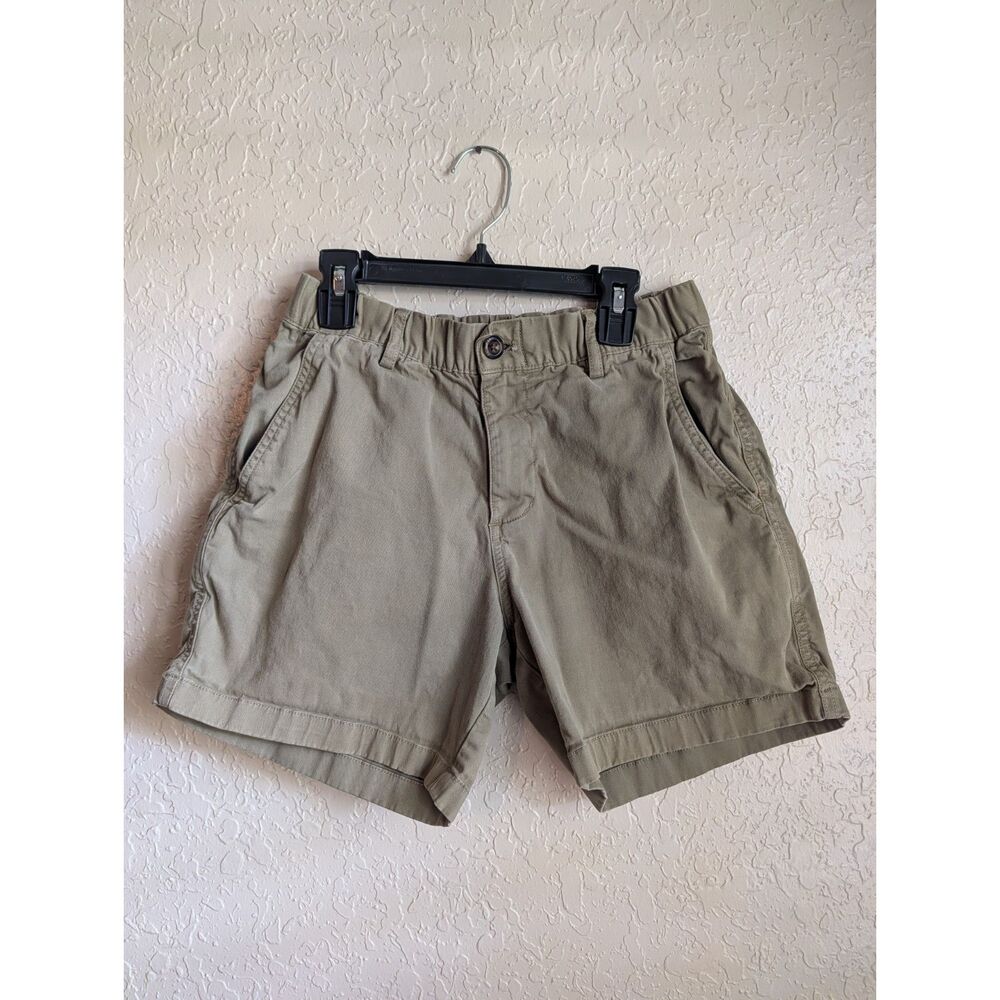 Bearbottom Mens 5.5" Olive Green Elastic Waist Stretch Casual Shorts Small